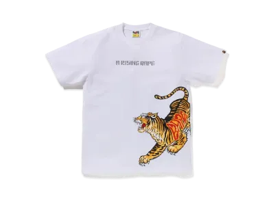 A RISING BAPE Tiger And Dragon Tee "White"