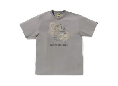 A RISING BAPE Tiger And Dragon Ape Head Tee "Gray"