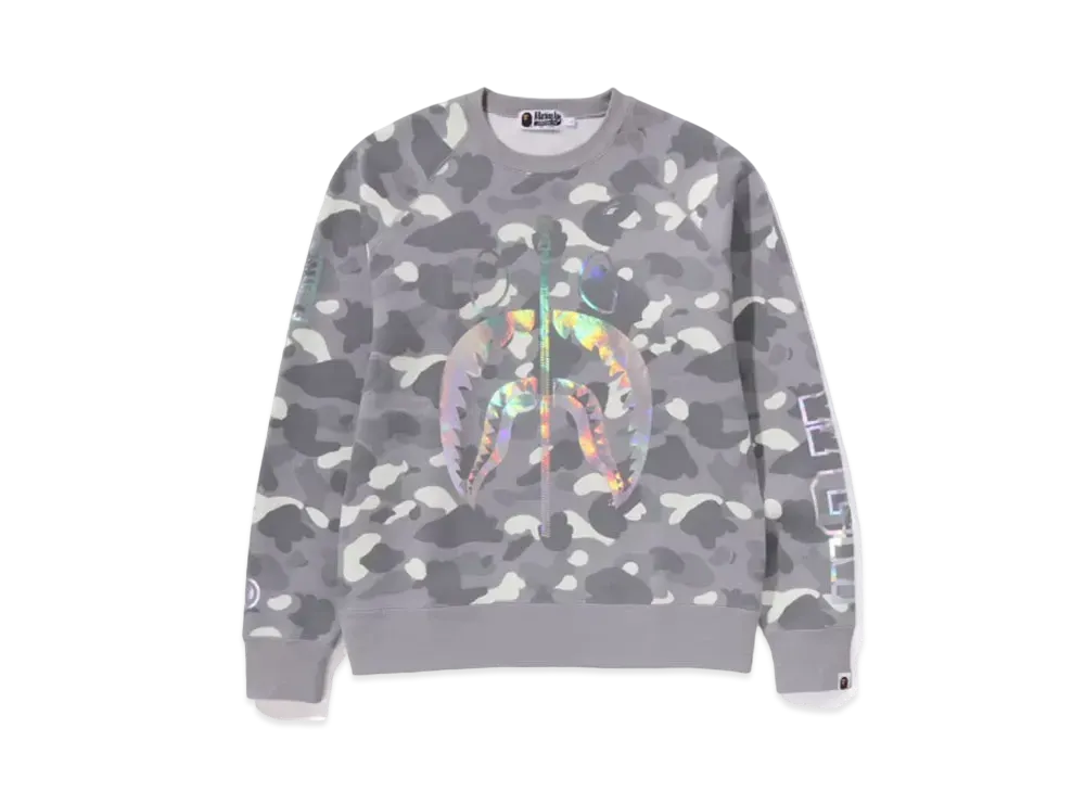A BATHING APE Shark Crewneck "Gray"