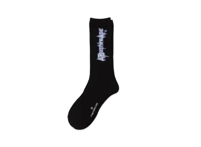 A BATHING APE Multi Logo Long Socks "Black"