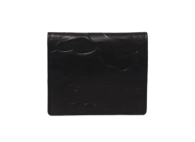 A BATHING APE Embossed Leather Mini Wallet "Black"