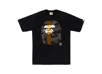 A BATHING APE Color Camo Transform Big Ape Head Tee "Black"