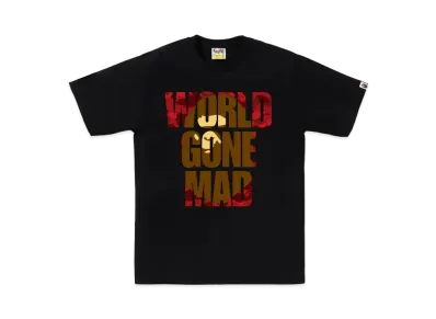 A BATHING APE Color Camo WGM Ape Head Overlap Tee "Black"