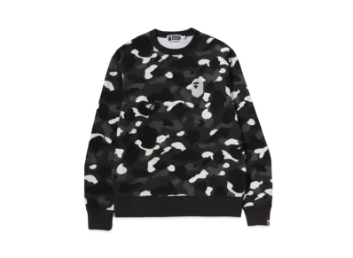A BATHING APE Large Ape Head Crewneck "Black"