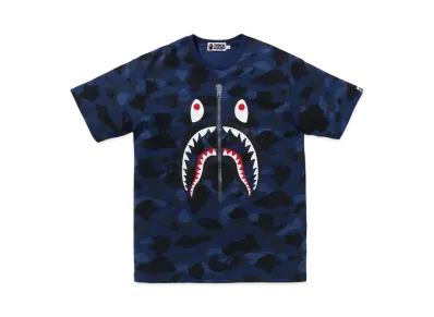 A BATHING APE Color Camo Shark Tee "Blue"