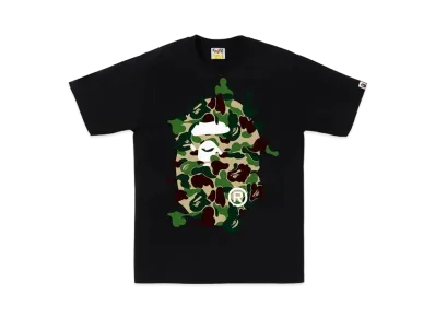 A BATHING APE ABC Camo Rebuild Big Ape Head Tee "Black/Green"