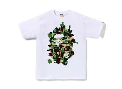 A BATHING APE ABC Camo Rebuild Big Ape Head Tee "White/Green"