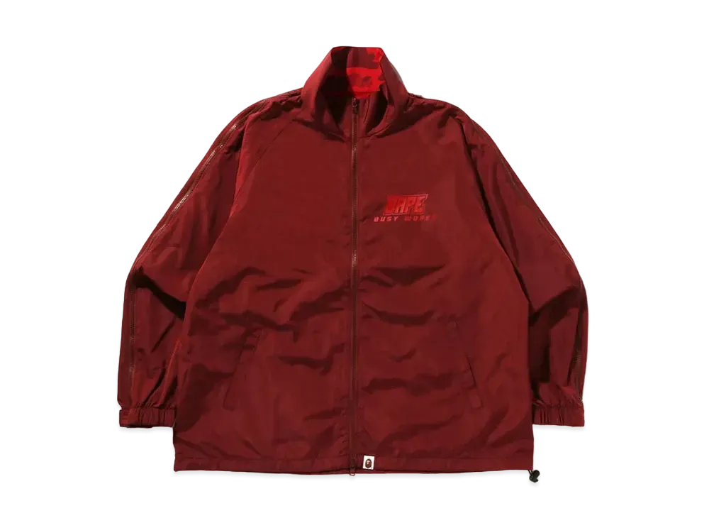 A BATHING APE Color Camo Deformation Relaxed Fit Track Jacket "Burgundy"