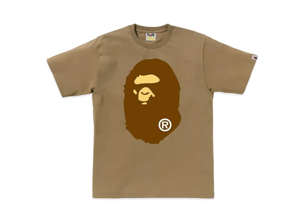 A BATHING APE Big Ape Head Tee "Beige"