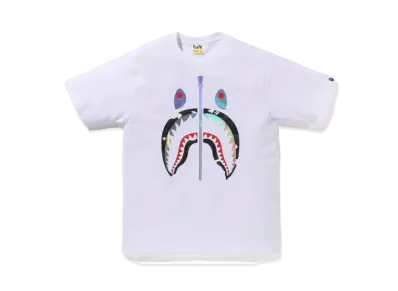 A BATHING APE Shark Tee "White/Black"