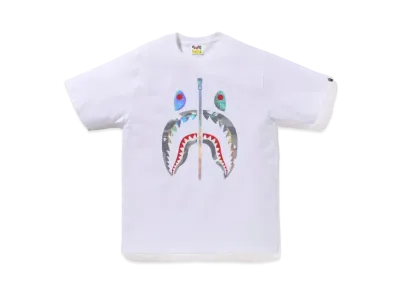 A BATHING APE Shark Tee "White/White"
