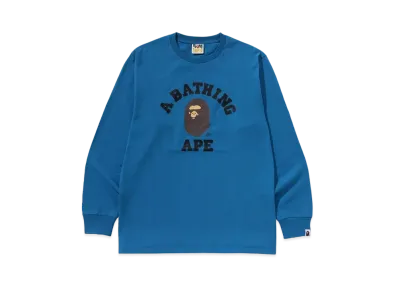 A BATHING APE College LS Tee "Blue"