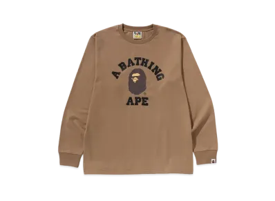 A BATHING APE College LS Tee "Beige"