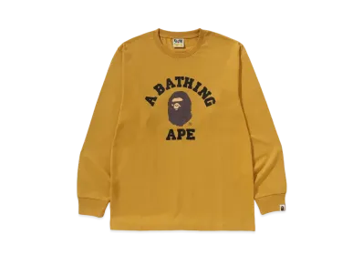 A BATHING APE College LS Tee "Yellow"