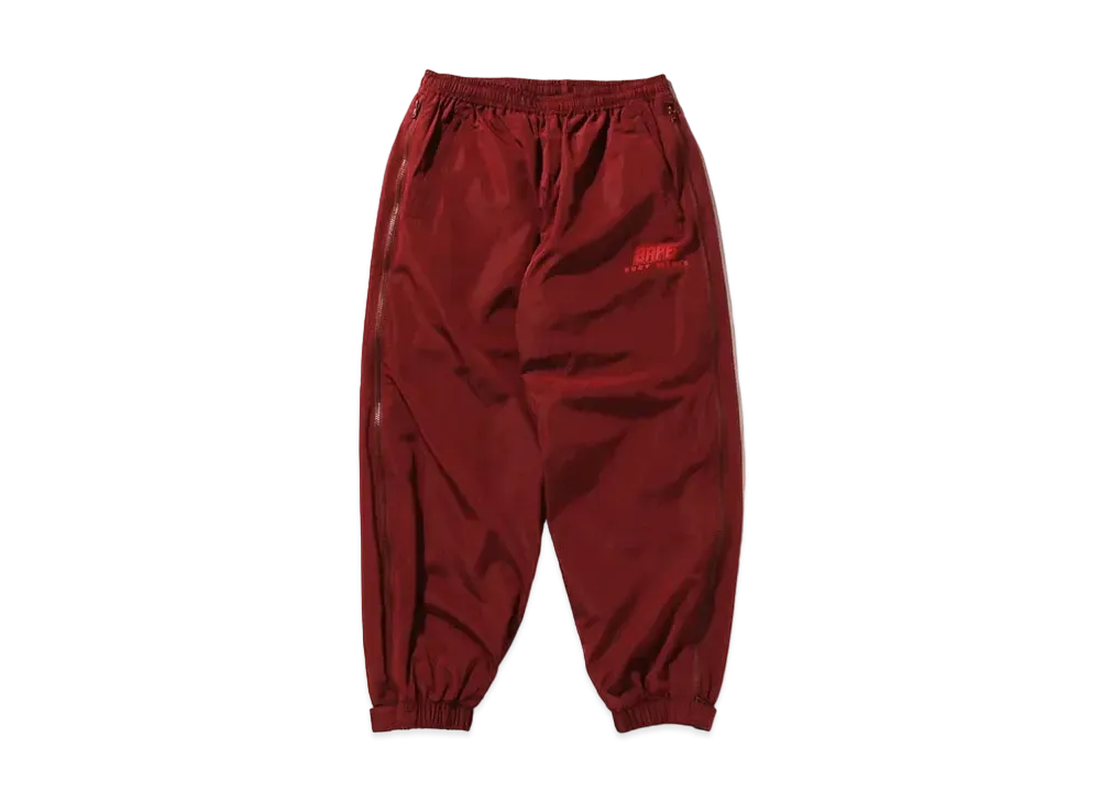A BATHING APE Color Camo Deformation Loose Fit Track Pants "Burgundy"
