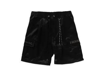 A BATHING APE x mastermind JAPAN Satin Short "Black"
