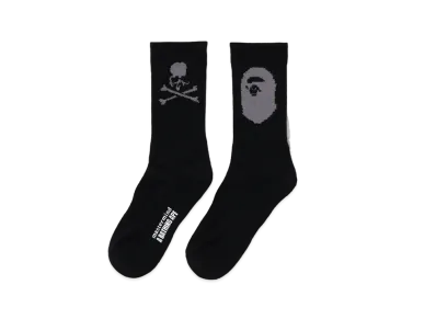 A BATHING APE x mastermind JAPAN Socks "Black"