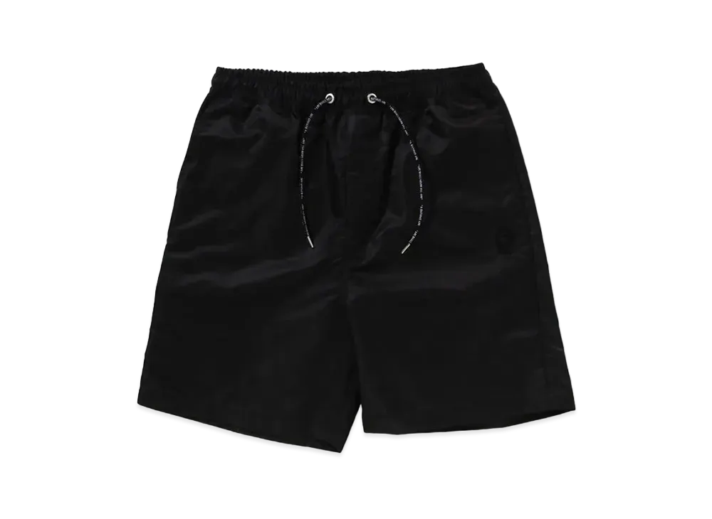 A BATHING APE Logo Nylon Relaxed Fit Shorts "Black"