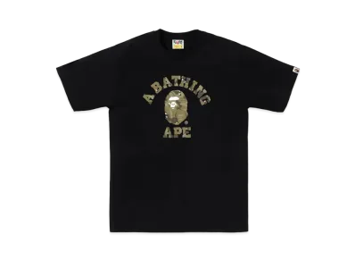 A BATHING APE Bitmap College Tee "Black"