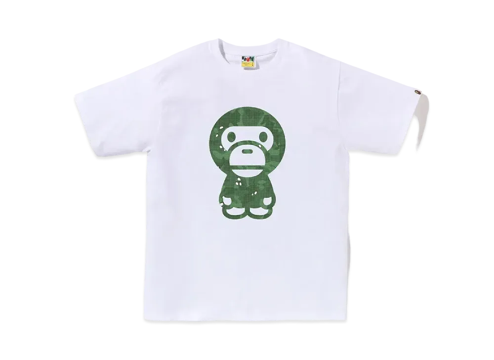 A BATHING APE Bitmap Big Baby Milo Tee "White"