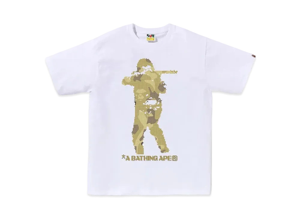 A BATHING APE Bitmap Soldier Tee "White"