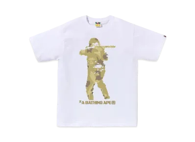 A BATHING APE Bitmap Soldier Tee "White"