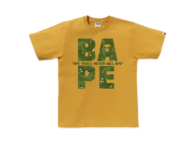 A BATHING APE Bitmap Logo Tee "Yellow"