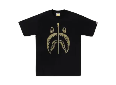 A BATHING APE Bitmap Shark Tee "Black"