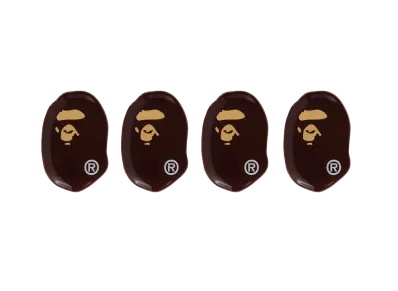 A BATHING APE Ape Head Condiment Plate Set "Brown"