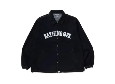 A BATHING APE Bathing Ape Relaxed Fit Denim Coach Jacket "Indigo"
