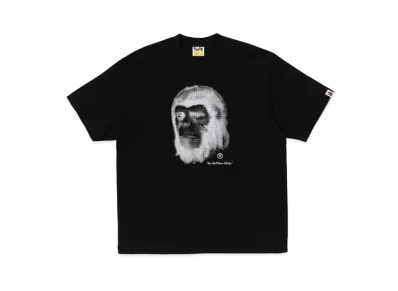 A BATHING APE Pixel Comic Ape Head Relaxed Fit Tee "Black"