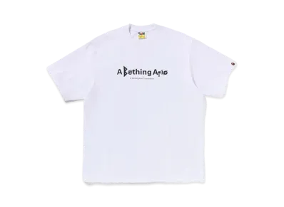 A BATHING APE Symbol Logo Relaxed Fit Tee "White"