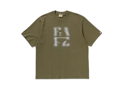 A BATHING APE Blur Logo Relaxed Fit Tee "Olivedrab"