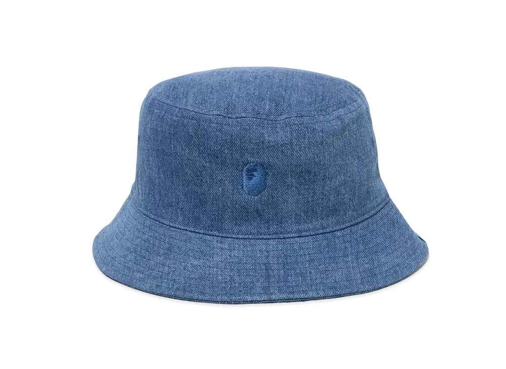 A BATHING APE Denim Bucket Hat "Lightindi"