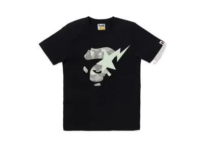 A BATHING APE Ladies' Ape Face Sta Tee "Black"