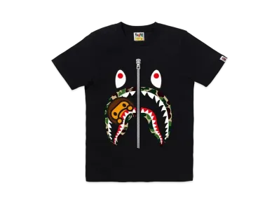A BATHING APE ABC Camo Milo Shark Tee "Black/Green"