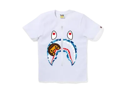 A BATHING APE ABC Camo Milo Shark Tee "White/Blue"