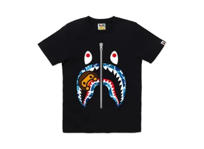A BATHING APE ABC Camo Milo Shark Tee "Black/Blue"