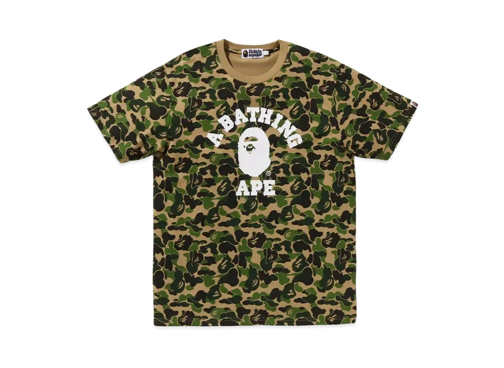 A BATHING APE ABC Camo College Tee "Green"