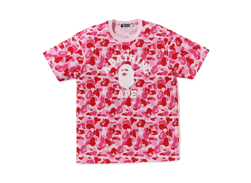 A BATHING APE ABC Camo College Tee "Pink"