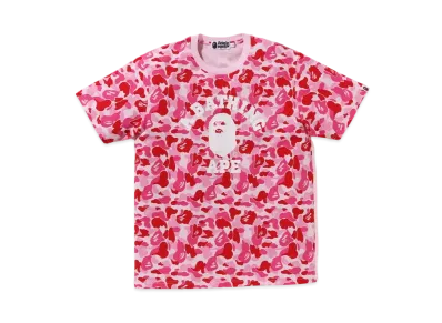 A BATHING APE ABC Camo College Tee "Pink"