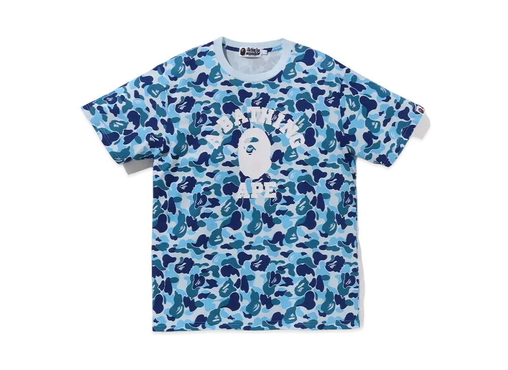 アベイシングエイプ ABC カモ カレッジ Tシャツ "ブルー"