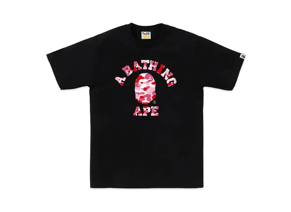 A BATHING APE ABC Camo College Tee "Black/Pink"
