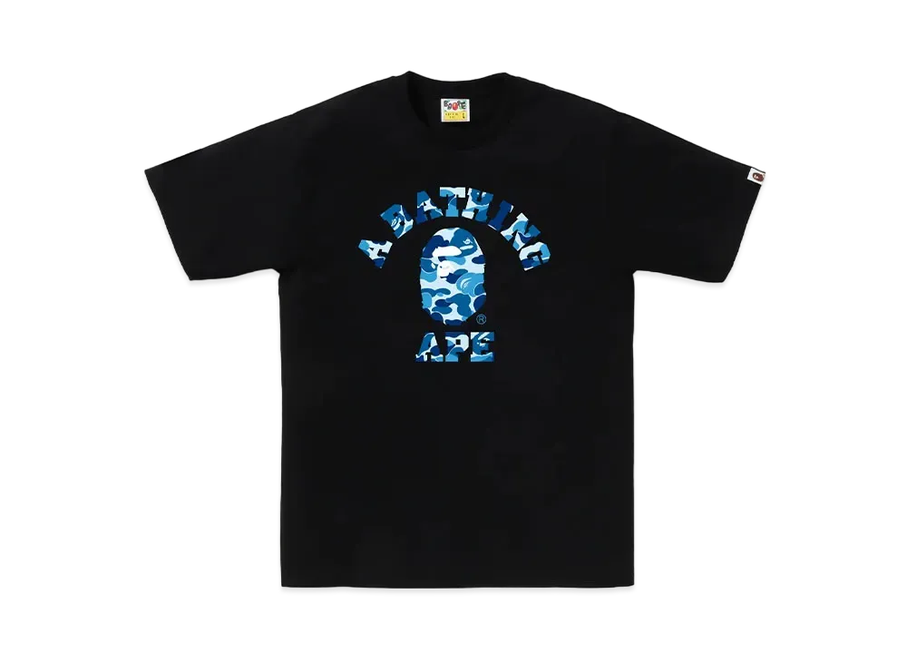 A BATHING APE ABC Camo College Tee "Black/Blue"