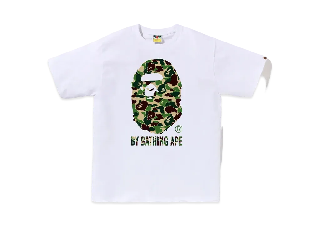 A BATHING APE ABC Camo By Bathing Ape Tee "White/Green"