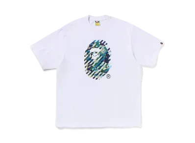A BATHING APE ABC Camo Illusion Ape Head Relaxed Fit Tee "White"