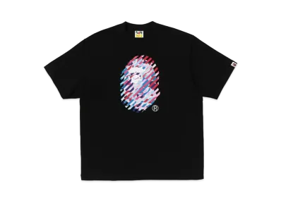 A BATHING APE ABC Camo Illusion Ape Head Relaxed Fit Tee "Black"
