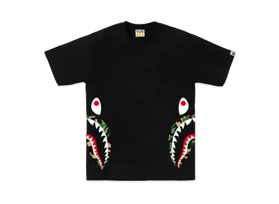 A BATHING APE ABC Camo Side Shark Tee "Black/Green"