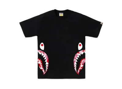 A BATHING APE ABC Camo Side Shark Tee "Black/Pink"