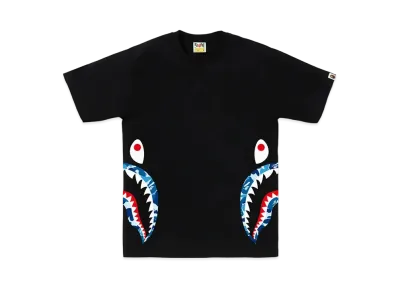 A BATHING APE ABC Camo Side Shark Tee "Black/Blue"
